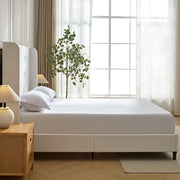 Harper - Tall Headboard Upholstered Bed / High Headboard / Elegant Simplicity / No Box Spring Needed - R&R Furniture Gallery (Fountain Valley, CA)