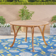 Hermosa - Outdoor Acacia Wood Table Circular Design - R&R Furniture Gallery (Fountain Valley, CA)