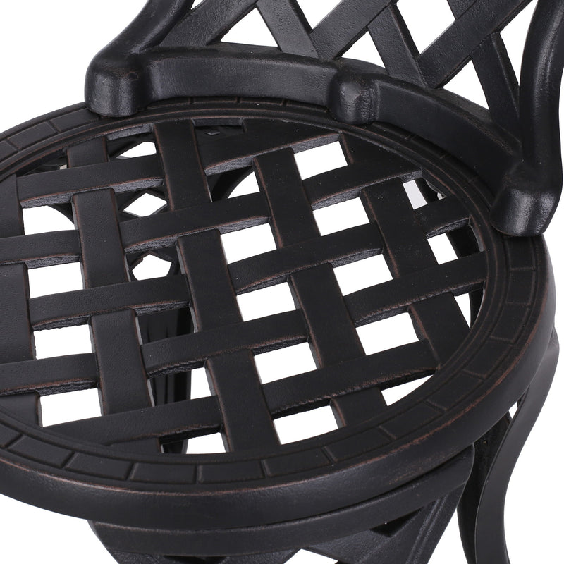 Bono Metal Bistro Set - Black - R&R Furniture Gallery (Fountain Valley, CA)