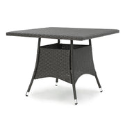 Outdoor Rattan Square Dining Table With 4 Legs - Gray - R&R Furniture Gallery (Fountain Valley, CA)
