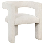 Verda - Upholstered Accent Side Chair In Soft With Rounded Open Back And 3 Leg Base - White