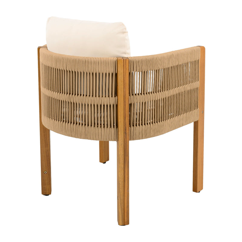 Outdoor Dining Chairs With Rope Handles (Set of 2) - R&R Furniture Gallery (Fountain Valley, CA)