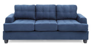 Glory Furniture Sandridge stationary sofa with plush cushions and fabric upholstery, shown from a side angle.