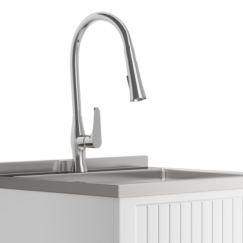 Beckham - Laundry Cabinet & Faucet And Stainless Steel Sink - R&R Furniture Gallery (Fountain Valley, CA)