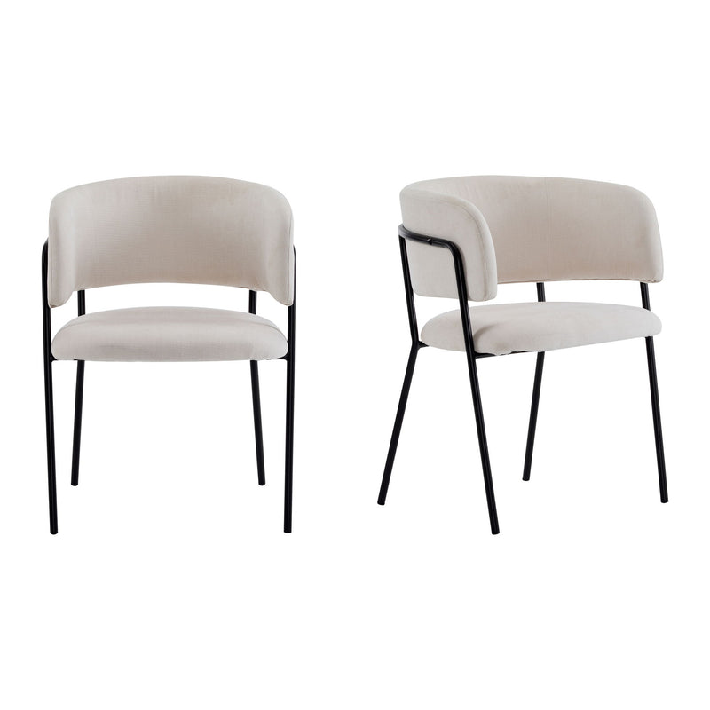 Modern Upholstered Arm Dining Chair Set - R&R Furniture Gallery (Fountain Valley, CA)