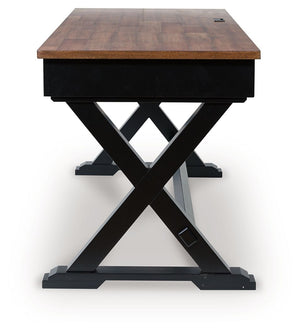Wildenauer - Home Office Desk - Brown / Black - R&R Furniture Gallery (Fountain Valley, CA)