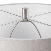 Uttermost white mottled glass table lamp with a sleek design, perfect for modern living room or bedside decor.