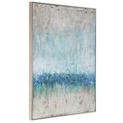 Blue abstract canvas art titled Tidal Wave by Uttermost featuring flowing, wave-like patterns in shades of blue.