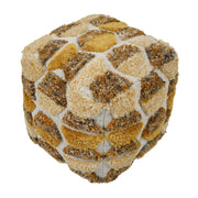 Sawyer - Tufted Pouf - Gold - R&R Furniture Gallery (Fountain Valley, CA)