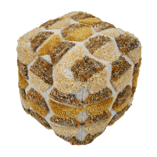 Sawyer - Tufted Pouf - Gold - R&R Furniture Gallery (Fountain Valley, CA)