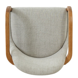 Dining Indoor Upholstered Armchairs (Set of 2) - Beige / Light Oak