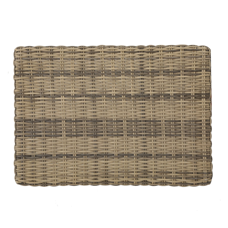 Outdoor Rattan Wicker Ottomans - Gray - R&R Furniture Gallery (Fountain Valley, CA)