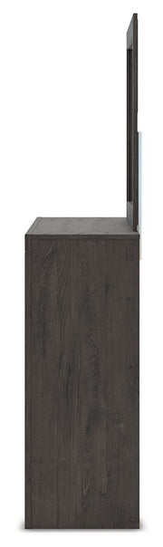 Fraluna - Dresser And Mirror - Charcoal - R&R Furniture Gallery (Fountain Valley, CA)