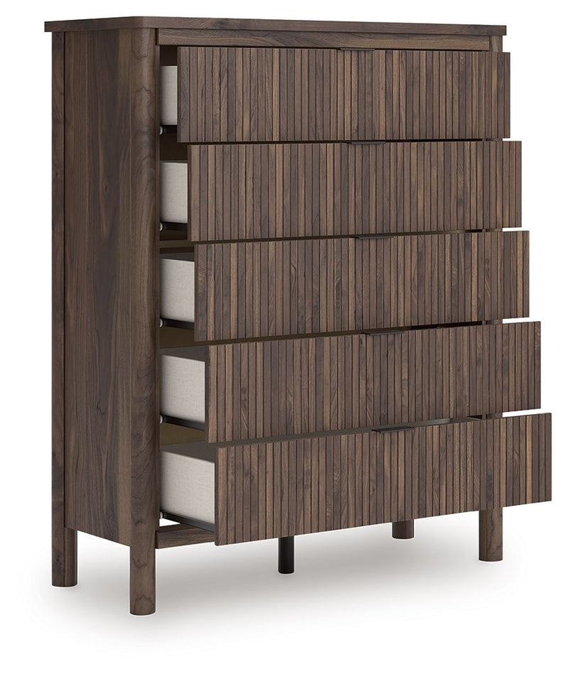 Pamytta - Five Drawer Wide Chest - Brown - R&R Furniture Gallery (Fountain Valley, CA)