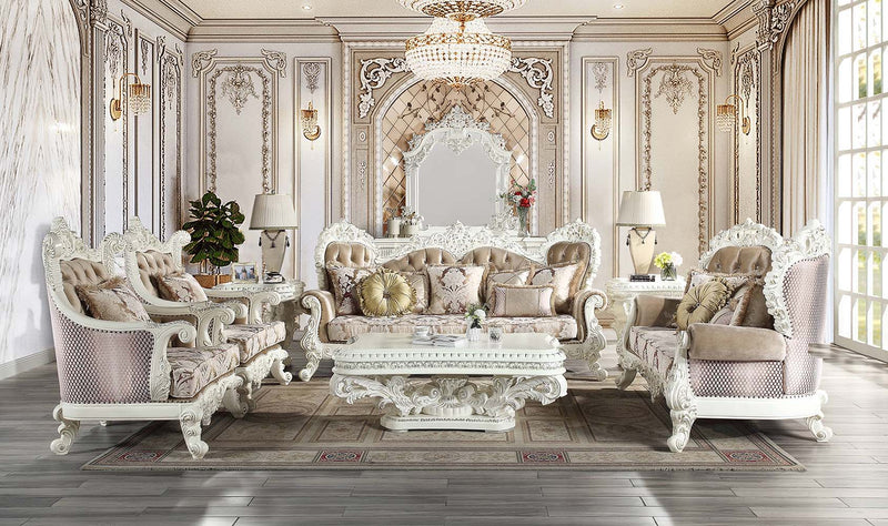 Vanaheim - Sofa With 7 Pillows - Fabric & Antique White - R&R Furniture Gallery (Fountain Valley, CA)