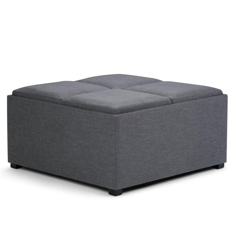 Avalon - Square Coffee Table, Storage Ottoman - R&R Furniture Gallery (Fountain Valley, CA)