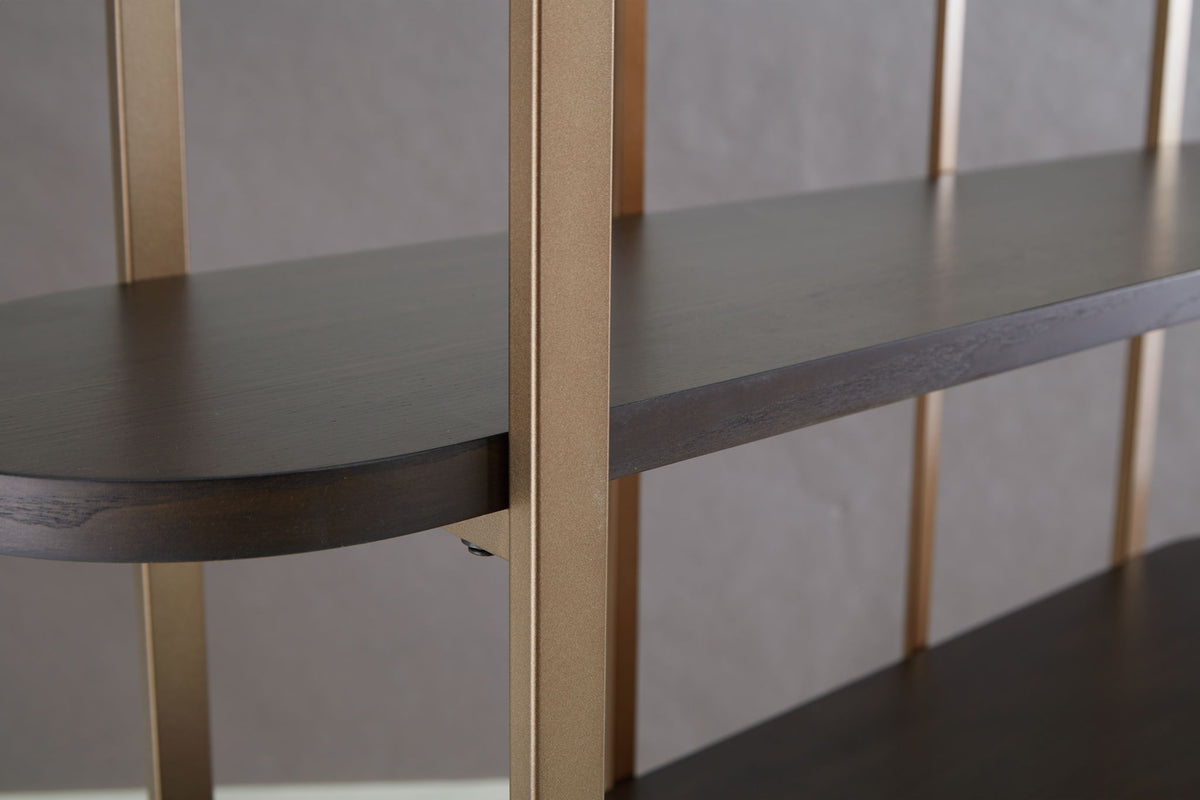 Brentmour - Bookcase - Brown / Gold Finish - R&R Furniture Gallery (Fountain Valley, CA)