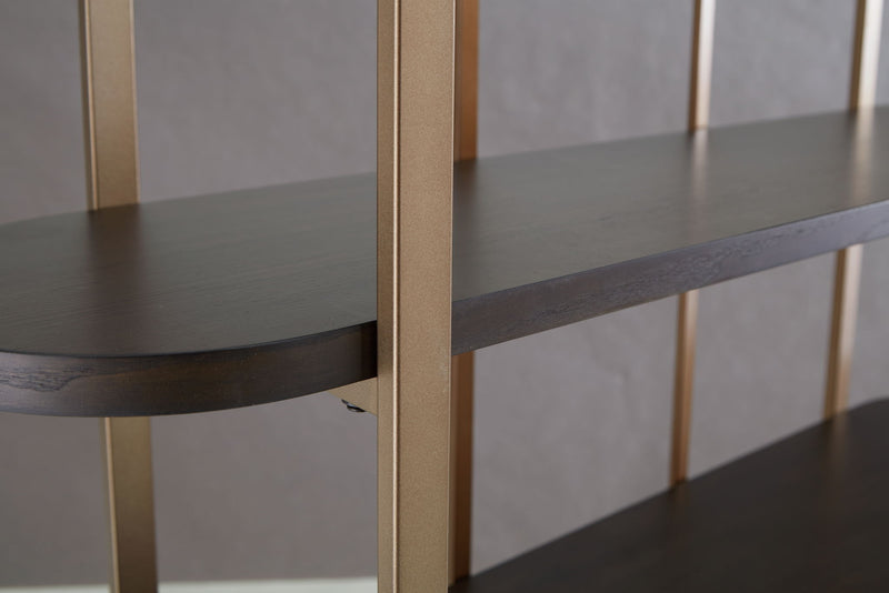 Brentmour - Bookcase - Brown / Gold Finish - R&R Furniture Gallery (Fountain Valley, CA)