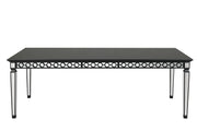 Varian II - Dining Table - Mirrored & Black - R&R Furniture Gallery (Fountain Valley, CA)