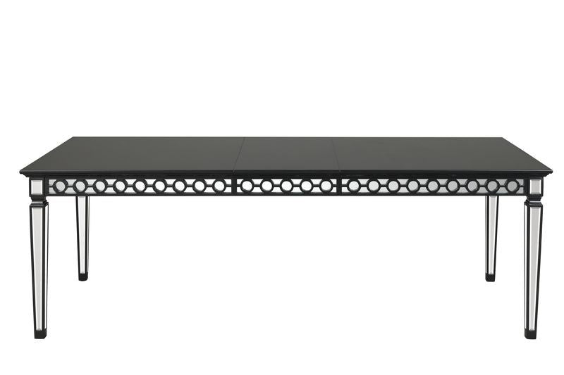 Varian II - Dining Table - Mirrored & Black - R&R Furniture Gallery (Fountain Valley, CA)