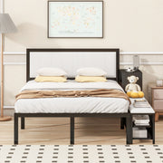 Platform Bed With 2 Tier Storage Shelves, Storage Cabinet - R&R Furniture Gallery (Fountain Valley, CA)