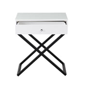 Koda - End Side Table Nightstand, Drawer And Cross Base - R&R Furniture Gallery (Fountain Valley, CA)
