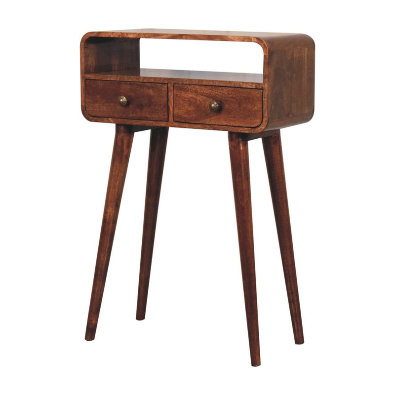 Solid Wood Curved Console Table - R&R Furniture Gallery (Fountain Valley, CA)