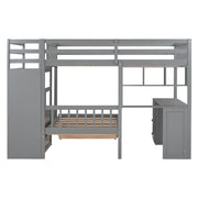 Bunk Bed With Desk, Drawers And Shelves - R&R Furniture Gallery (Fountain Valley, CA)