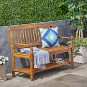 Imperial - Bench With Built In Shelf - R&R Furniture Gallery (Fountain Valley, CA)