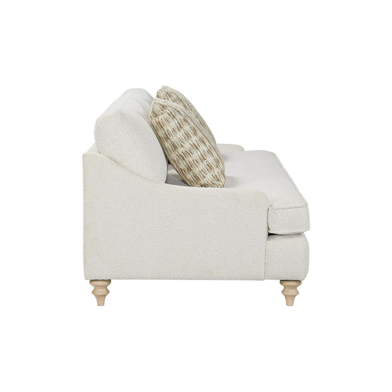 Sofa Single Reverable Cushion With 2 Pillows - Off White - R&R Furniture Gallery (Fountain Valley, CA)