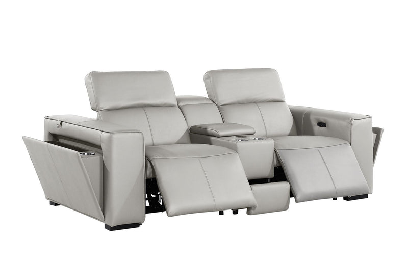 1224 - 7-Piece Modular Power Reclining Sofa, Loveseat & Chair Set In With 5 Power Recliners & Power Headrests