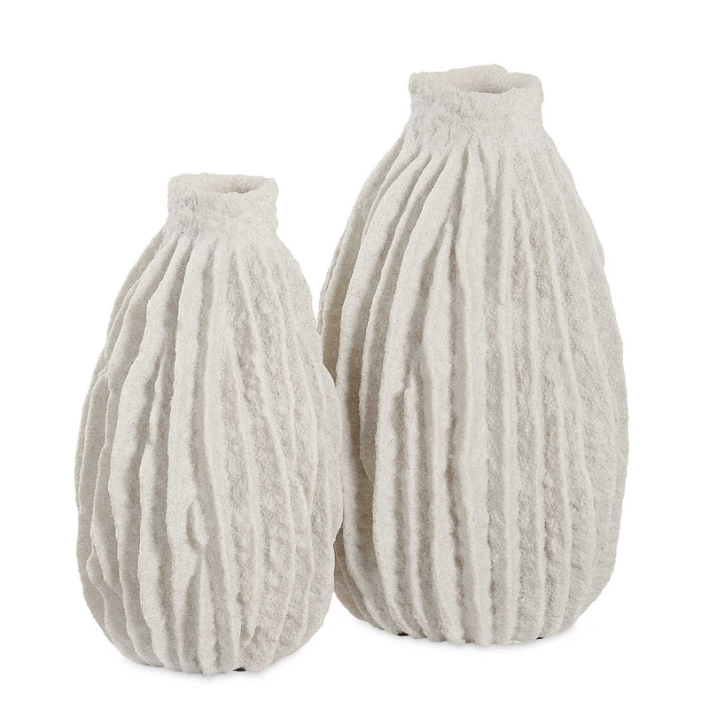 Ivory Ridge - Vases (Set of 2) - White