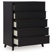 Danziar - Five Drawer Wide Chest - Black - R&R Furniture Gallery (Fountain Valley, CA)