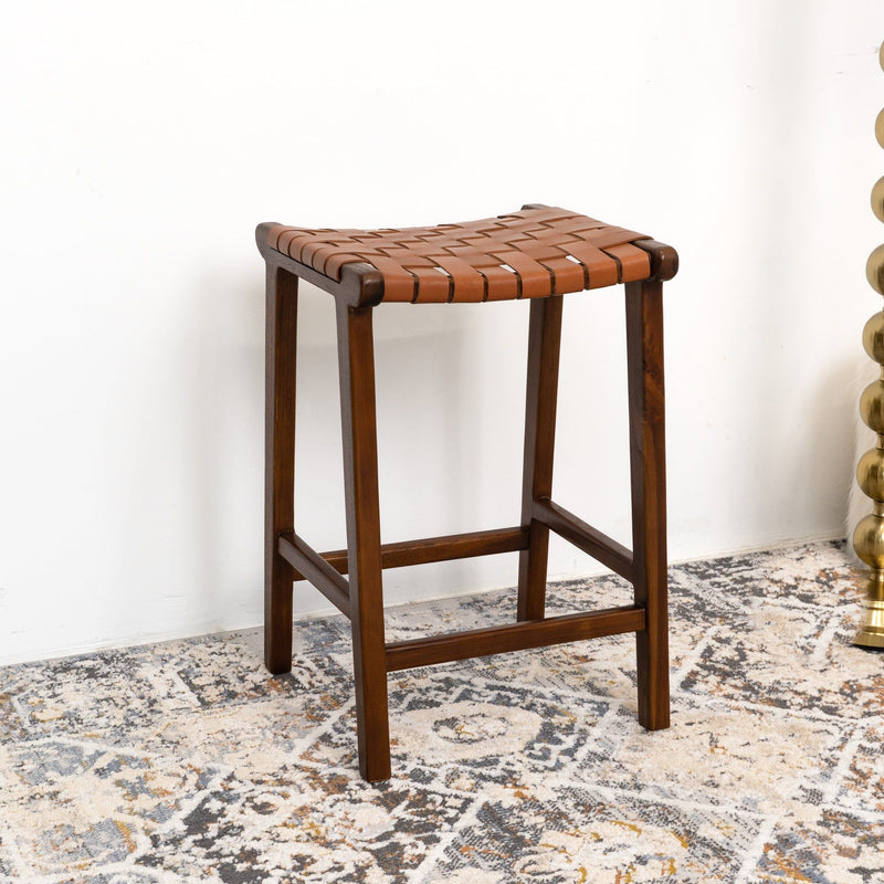 James - Mid-Century Modern Genuine Counter Stool - R&R Furniture Gallery (Fountain Valley, CA)