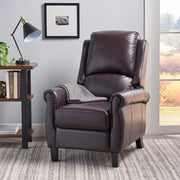 Noble House Memphis Burgundy Standard Recliner Club Chair with plush upholstery and classic design for comfortable seating