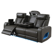 Taddeo - Power Motion Sofa With Power Headrest, USB, Wireless Charger, LED & Reading Light - Dark Gray - R&R Furniture Gallery (Fountain Valley, CA)