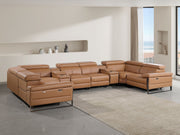 1246 - 8-Piece U-Shaped Modular Power Reclining Sectional With 2 Power Recliners And Power Headrests - R&R Furniture Gallery (Fountain Valley, CA)