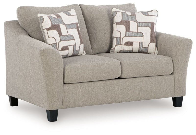 Willarae - 2 Pc. - Sofa, Loveseat - Taupe - R&R Furniture Gallery (Fountain Valley, CA)