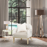 Yvette - Accent Chair - Porcini / Medium Champagne - R&R Furniture Gallery (Fountain Valley, CA)