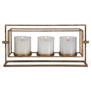 Wenman - Triple Candleholder - Gold