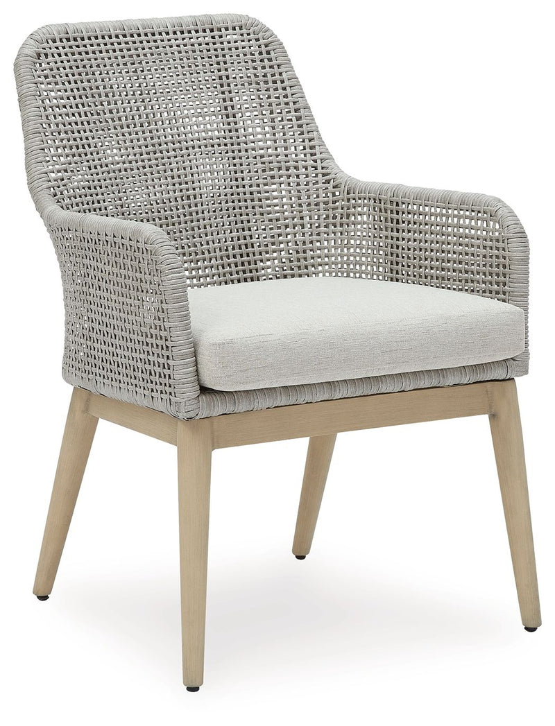 Seton Creek - Arm Chair With Cushion (Set of 2) - Gray - R&R Furniture Gallery (Fountain Valley, CA)