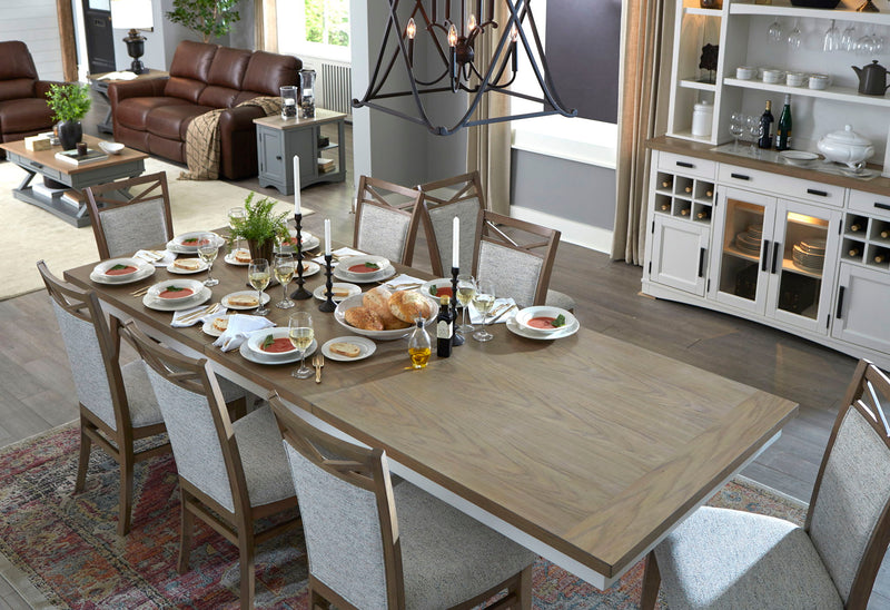 Americana Modern Dining - Trestle Dining Table With Extensions - Cotton