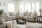 Signature Design by Ashley Gaelon living room set with stationary chair and ottoman in a modern, comfortable fabric design.