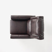 Noble House Memphis burgundy recliner club chair with plush cushions and wooden legs, ideal for living room comfort.