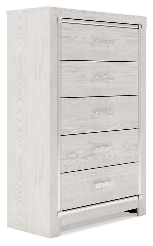 Altyra - Five Drawer Chest - White
