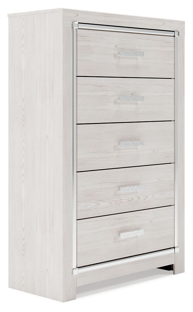 Altyra - Five Drawer Chest - White - R&R Furniture Gallery (Fountain Valley, CA)