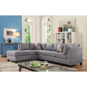Glory Furniture Malone Comfort Sectional sofa with plush cushions and neutral fabric, perfect for living room comfort and style.