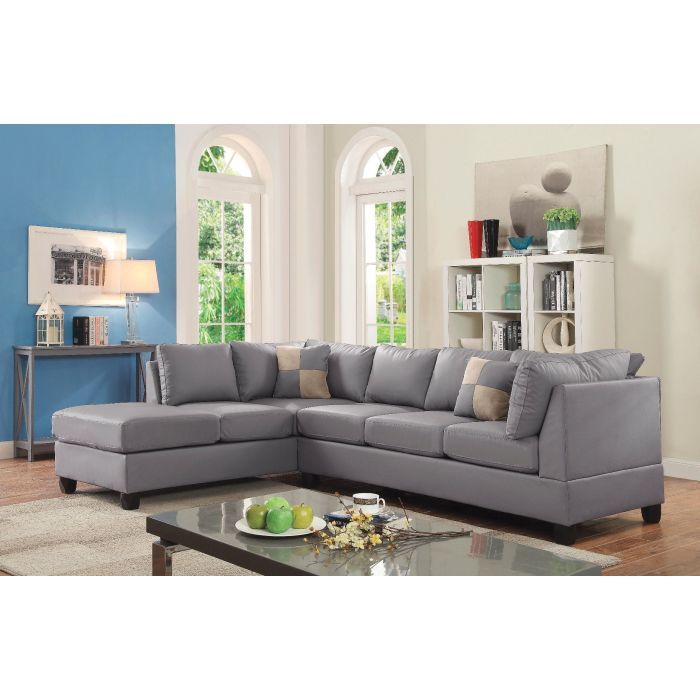 Glory Furniture Malone Comfort Sectional sofa with plush cushions and neutral fabric, perfect for living room comfort and style.