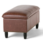 Emily - Storage Ottoman - Cognac - R&R Furniture Gallery (Fountain Valley, CA)