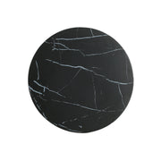 Outdoor Lightweight Concrete BMarble Effect Side Table, Living Room End Table - Black / Marble - R&R Furniture Gallery (Fountain Valley, CA)